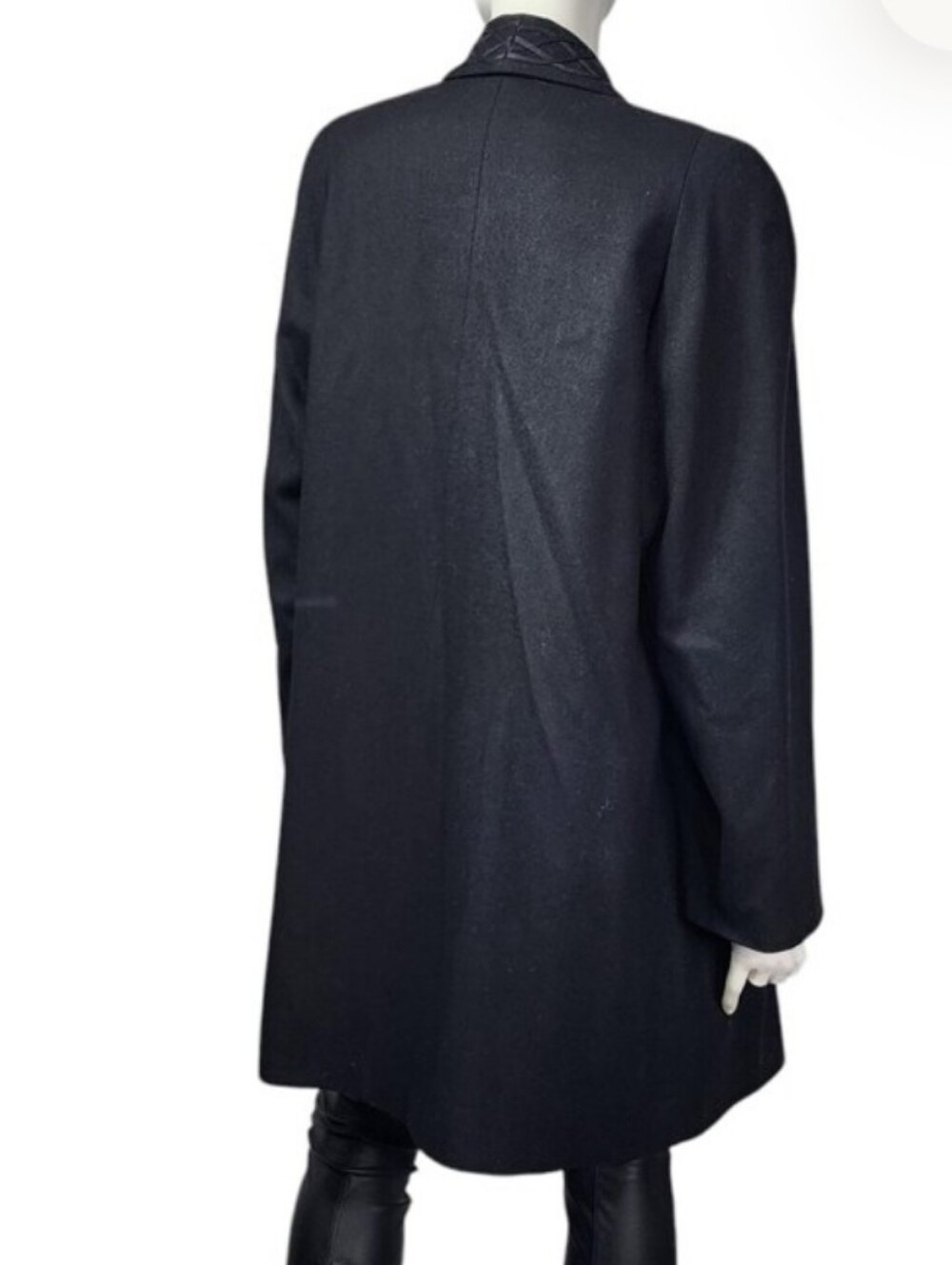 Vintage 80s ALORNA 100% Wool Cape Coat Braided Trim Avant Garde M/L - Picture 9 of 13